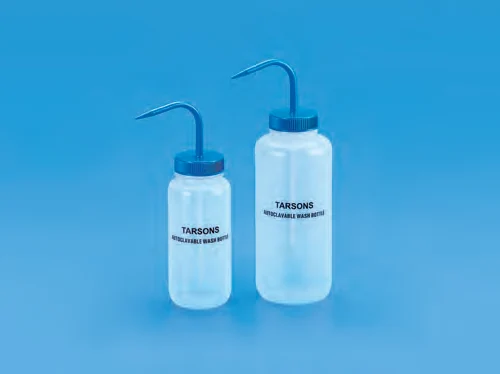 Wide Mouth Autoclavable Wash Bottle, PP with Blue PP closure — catalogue illustration