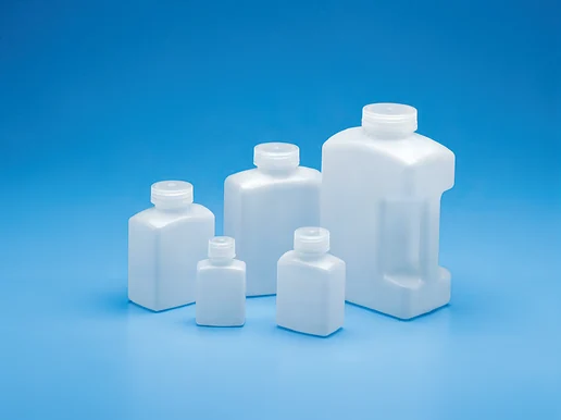 Rectangular Wide Mouth Bottle , HDPE with PP closure — catalogue illustration