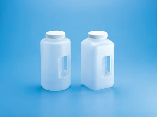 Large Wide Mouth Bottle with Handle, PP with white PP closure — catalogue illustration