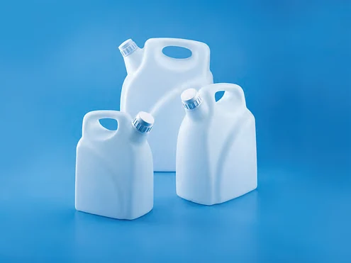 Jerrican, HDPE with white PP closure — catalogue illustration