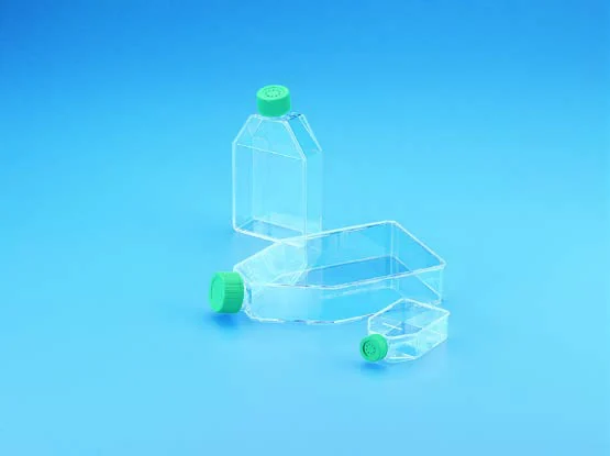 Sterile Tissue Culture Flask, PS with flat type HDPE closure — catalogue illustration