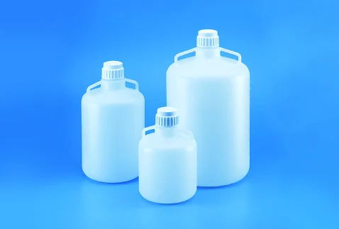 Carboy LDPE with white PP closure, TPE gasket — catalogue illustration
