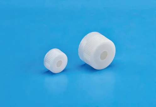 Sterile Media Bottle, PETG with White HDPE/TPE Septum closure, Tray Pack — catalogue illustration