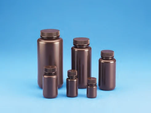 Amber Wide Mouth Bottle, HDPE with PP Amber closure — catalogue illustration