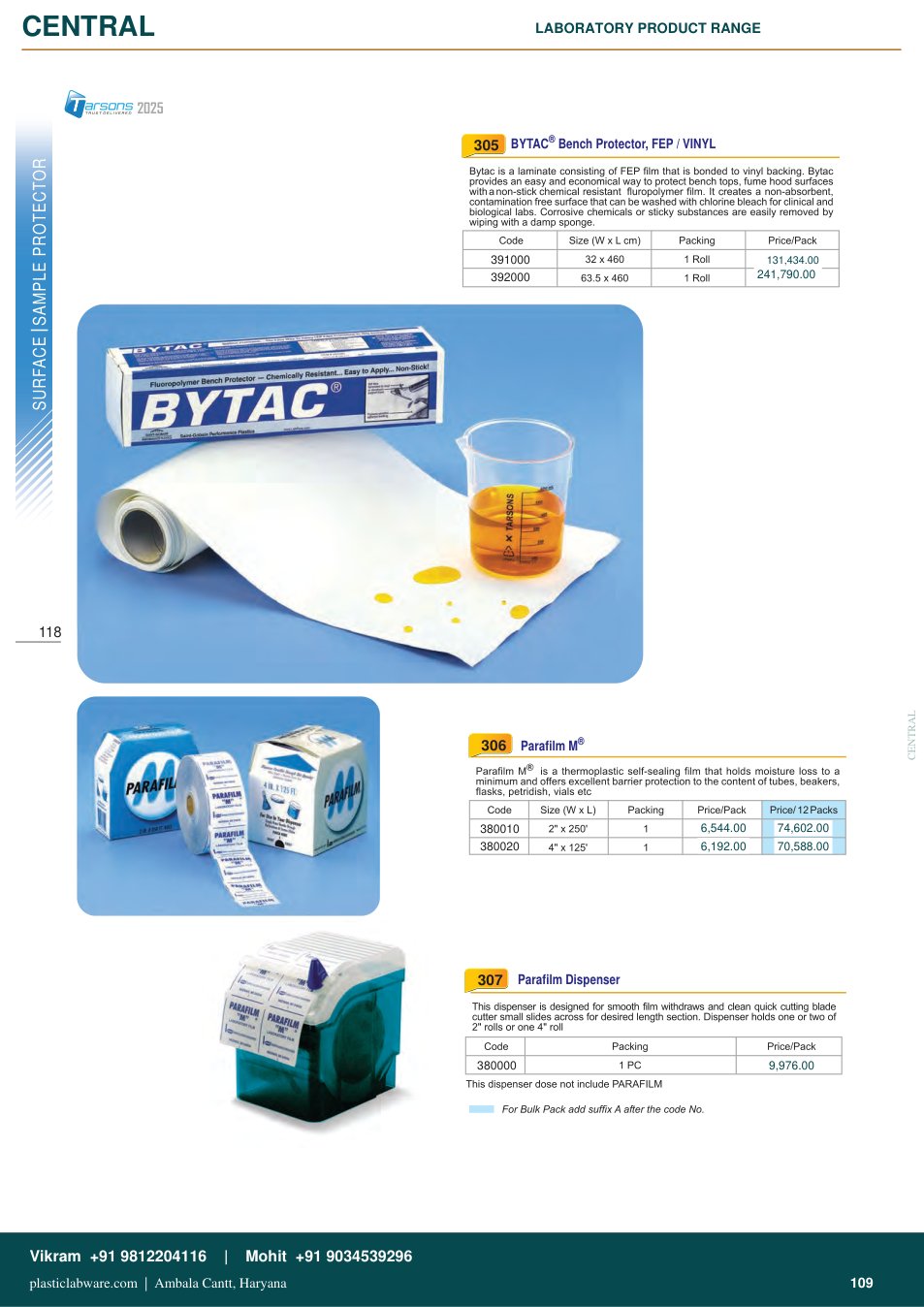 Complete technical catalogue reference for Tarsons 391000