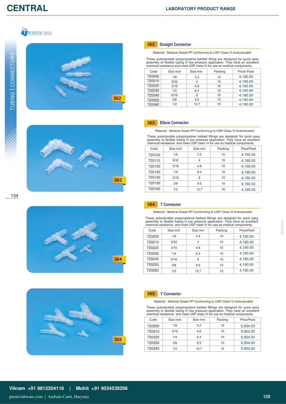 Complete technical catalogue reference for Tarsons 720220