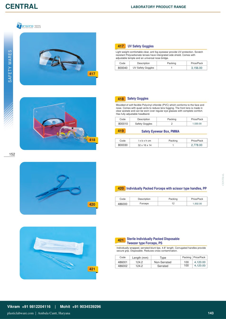 Complete technical catalogue reference for Tarsons 486002