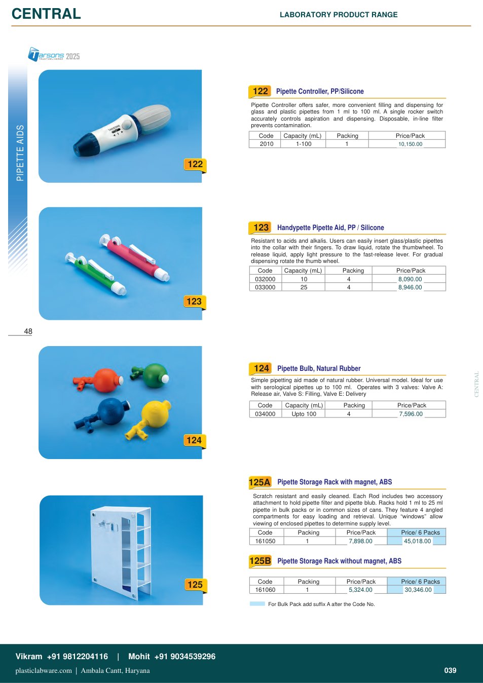 Complete technical catalogue reference for Tarsons 032000