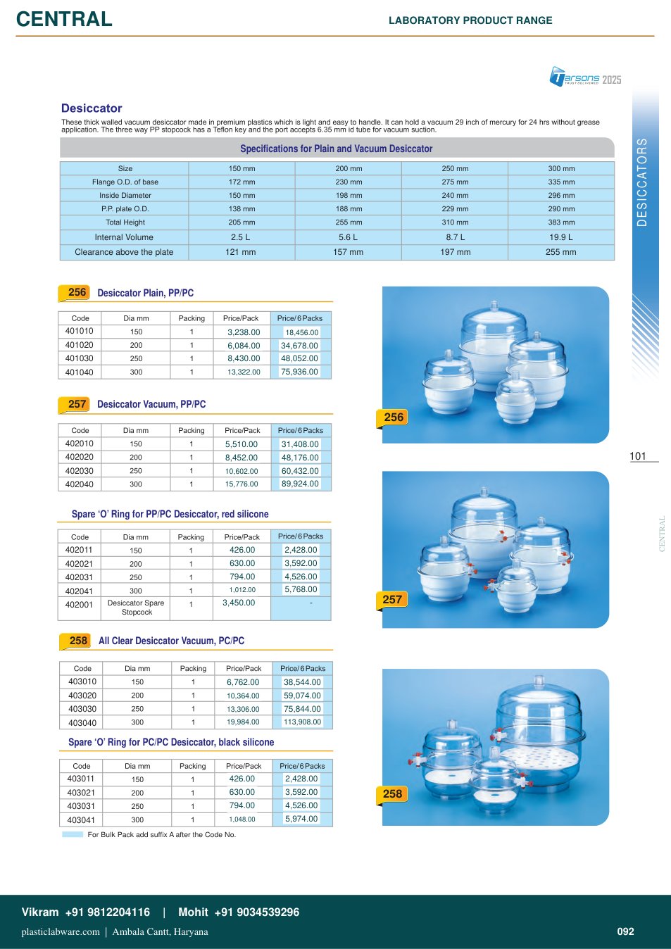 Complete technical catalogue reference for Tarsons 402021