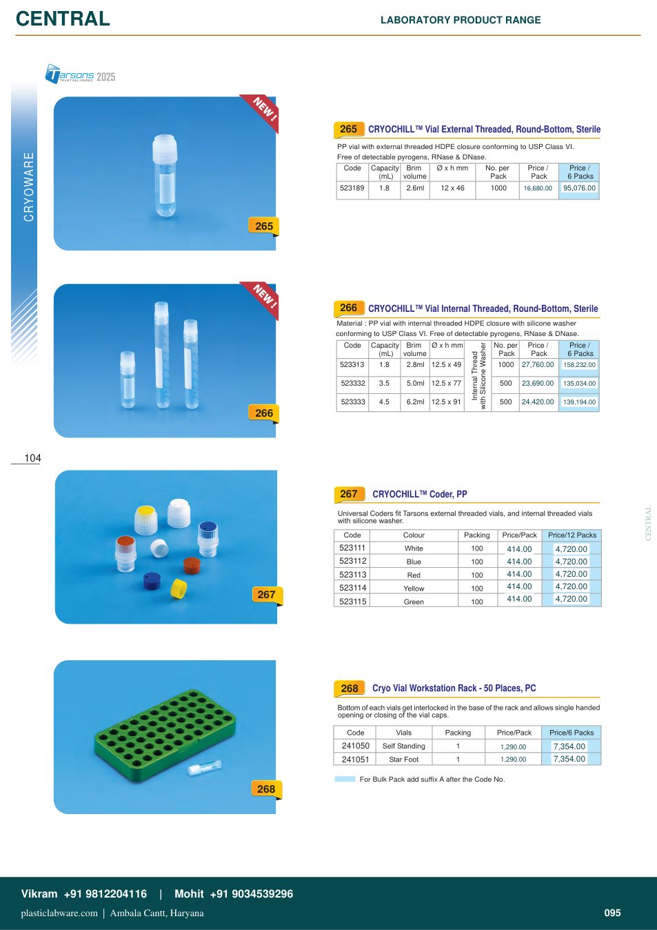 Complete technical catalogue reference for Tarsons 523332